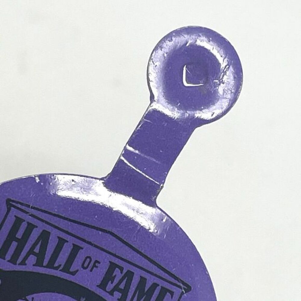 VTG Baseball Hall of Fame Pin Purple Metal Fold Over Tab Pinback Cooperstown NY - Picture 11 of 12